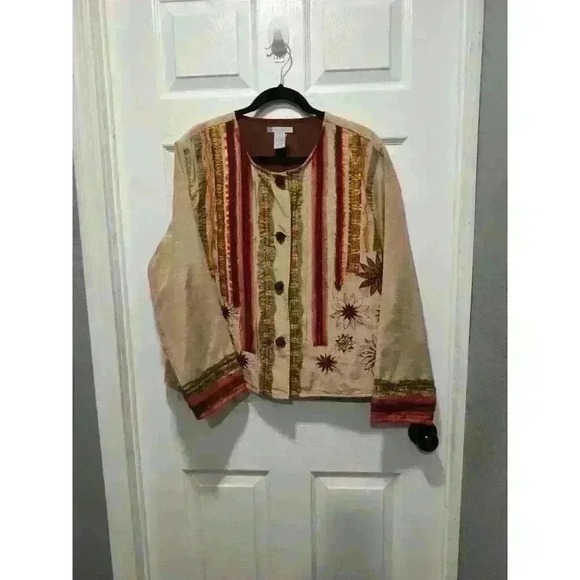 Half Moon Bay Button Up Jacket Embroidered Patterns Size‎ XL - Picture 7 of 7